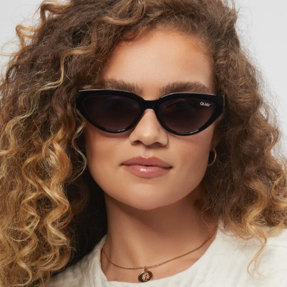 QUAY Narrow 57mm Cat Eye Sunglasses